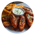 Fried Chicken Wings & Chips
